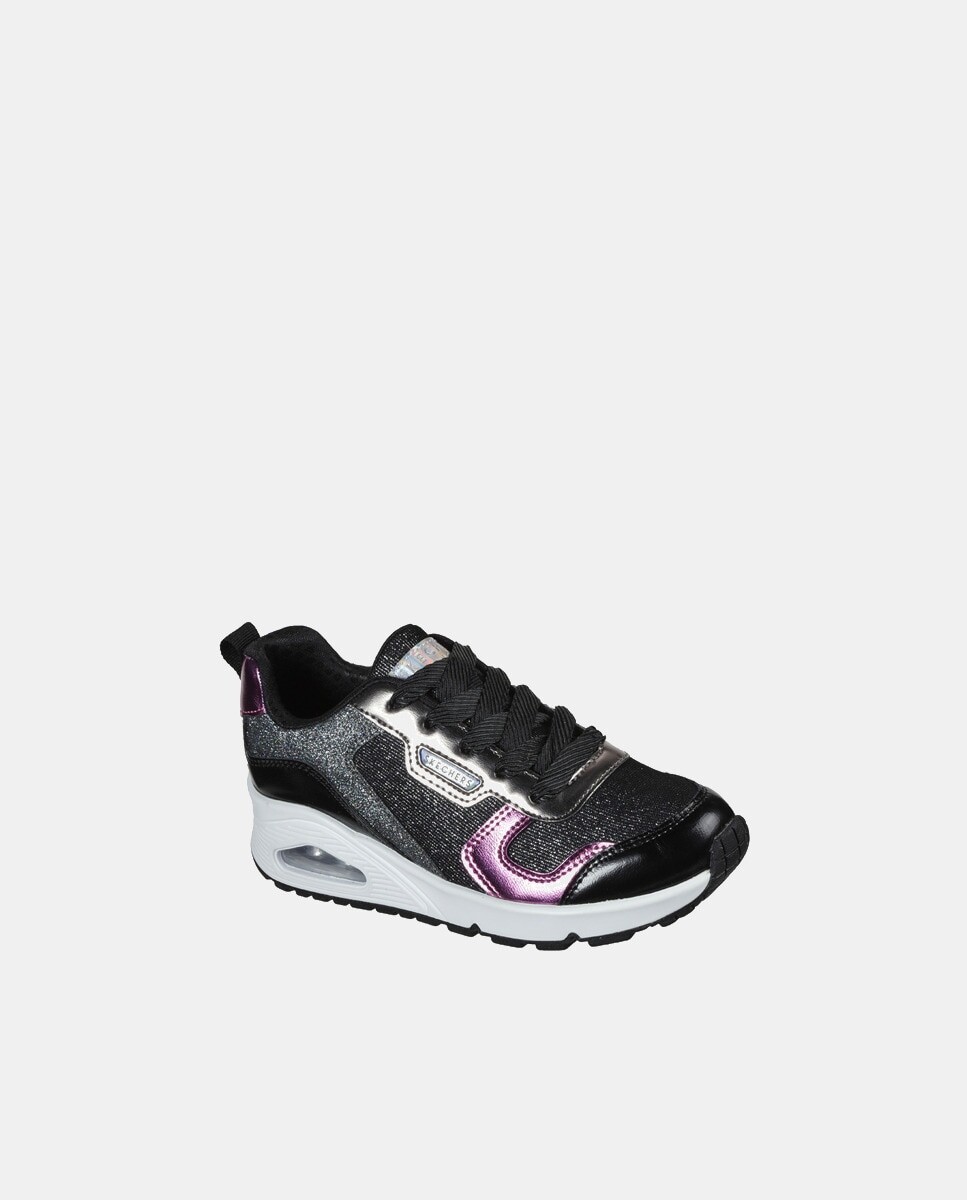 

Полукеды для девочек Uno Metallic Remix с воздушной камерой Skechers, черный