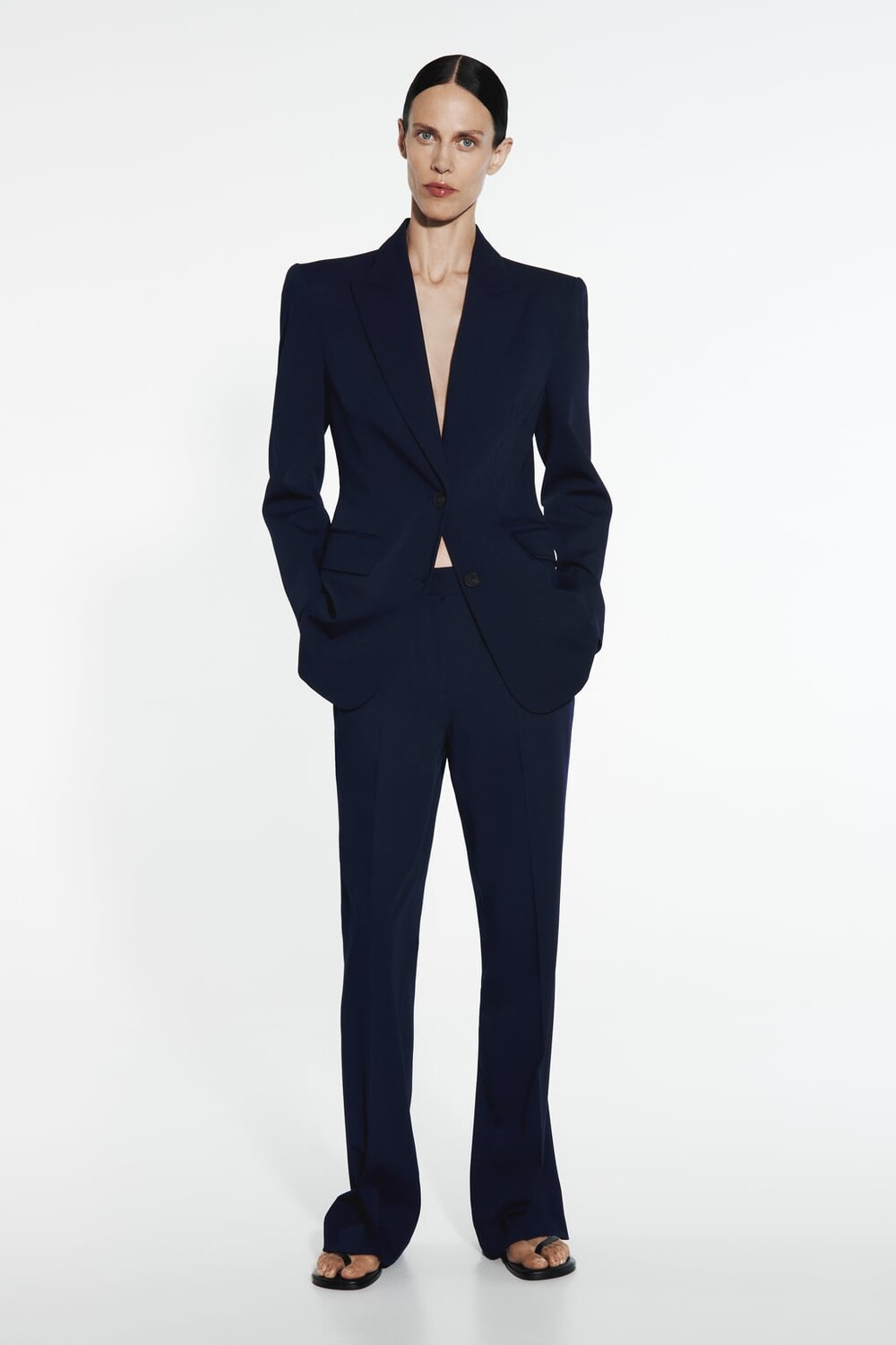 

Брюки полной длины ZARA, синий