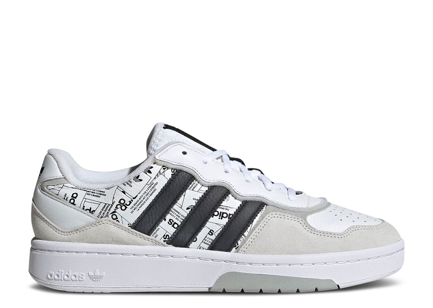

Кроссовки adidas Courtic 'Allover Print - White Black', белый