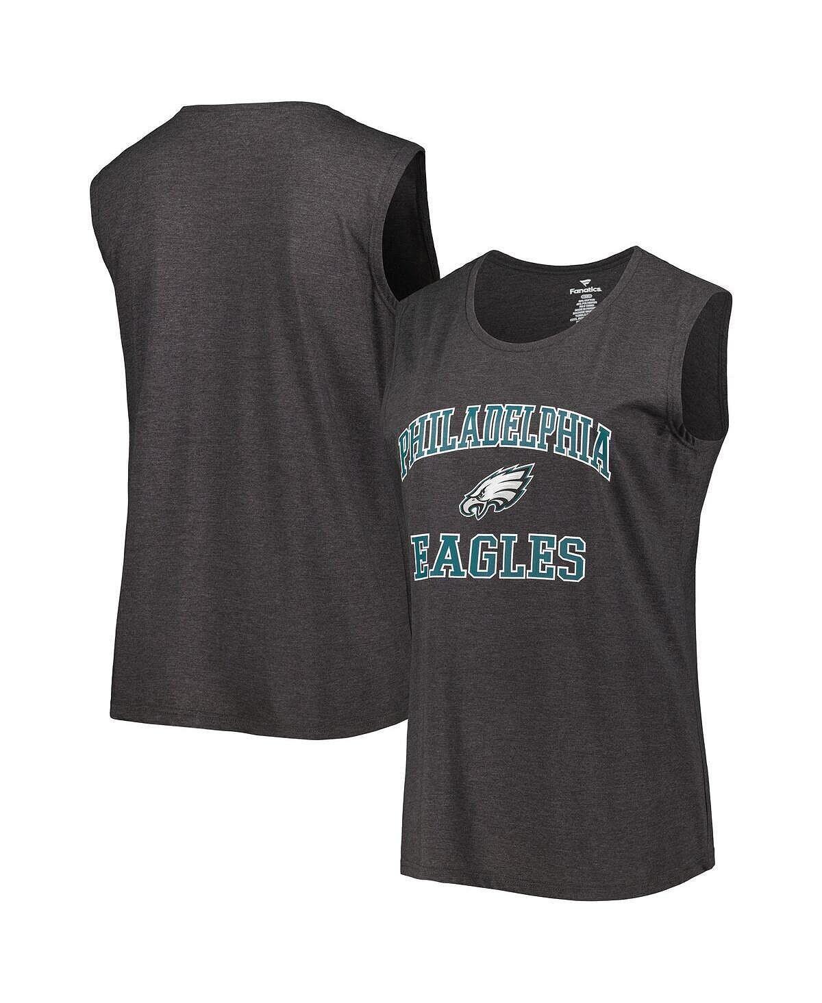 

Женская фирменная майка больших размеров Heather Charcoal Philadelphia Eagles Fanatics