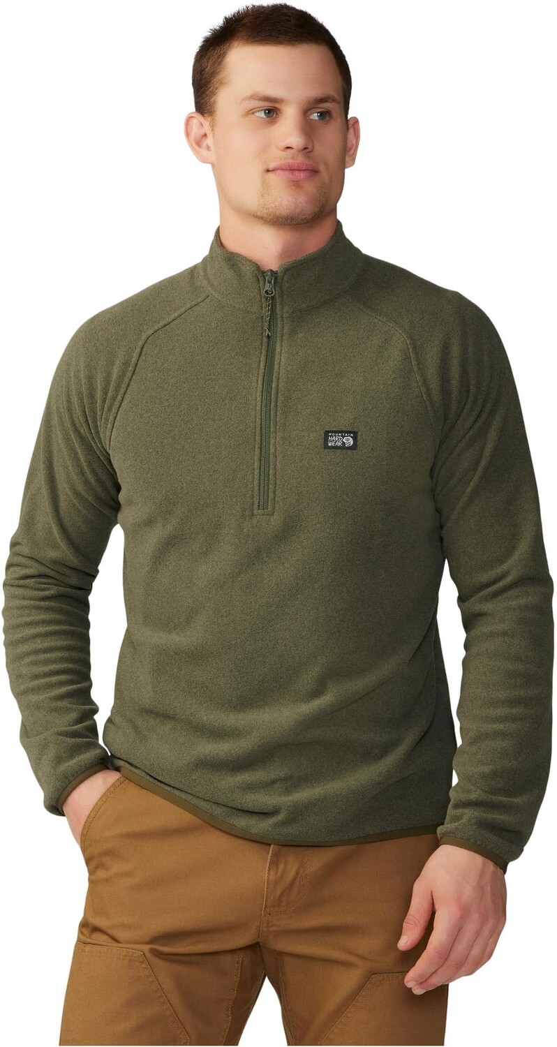 

Куртка Microchill 1/4 Zip Pullover Mountain Hardwear, цвет Surplus Green Heather