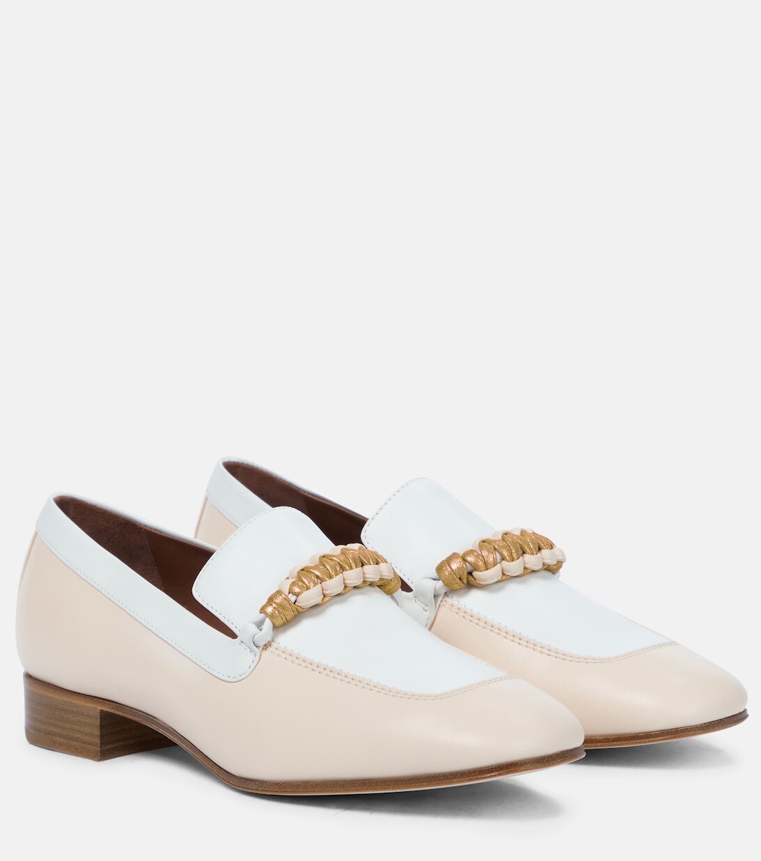 

Кожаные лоферы с узлом Sailor Loro Piana, белый