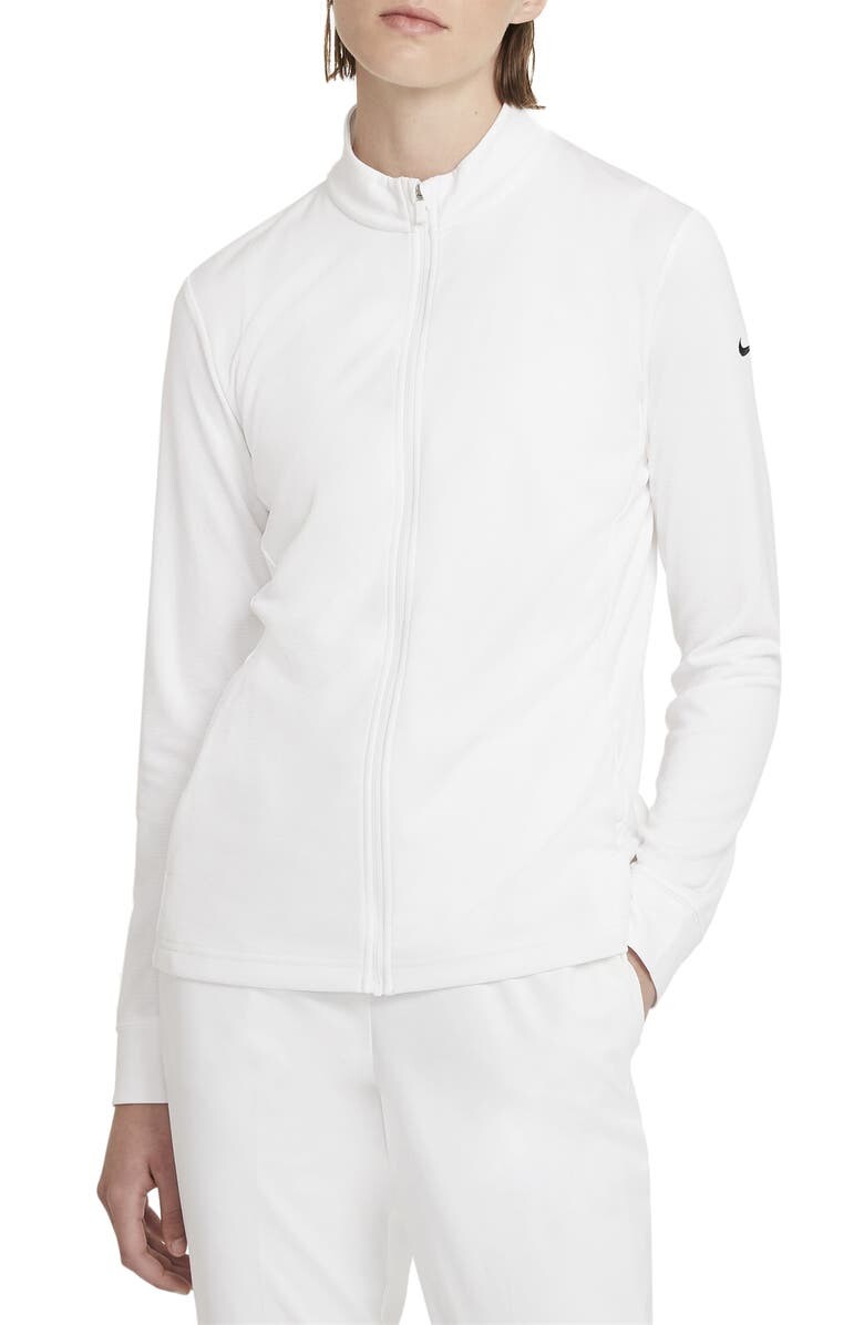 

Футболка для гольфа Nike Dri-FIT UV Victory с молнией во всю длину NIKE GOLF, белый/черный