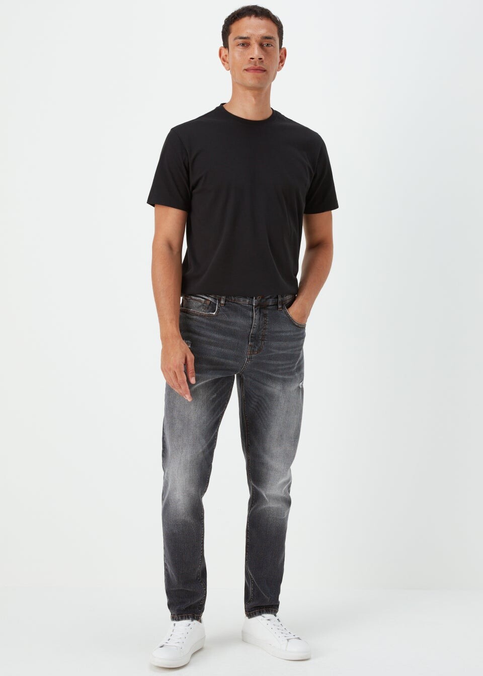 

Черные зауженные зауженные джинсы Easy Denim