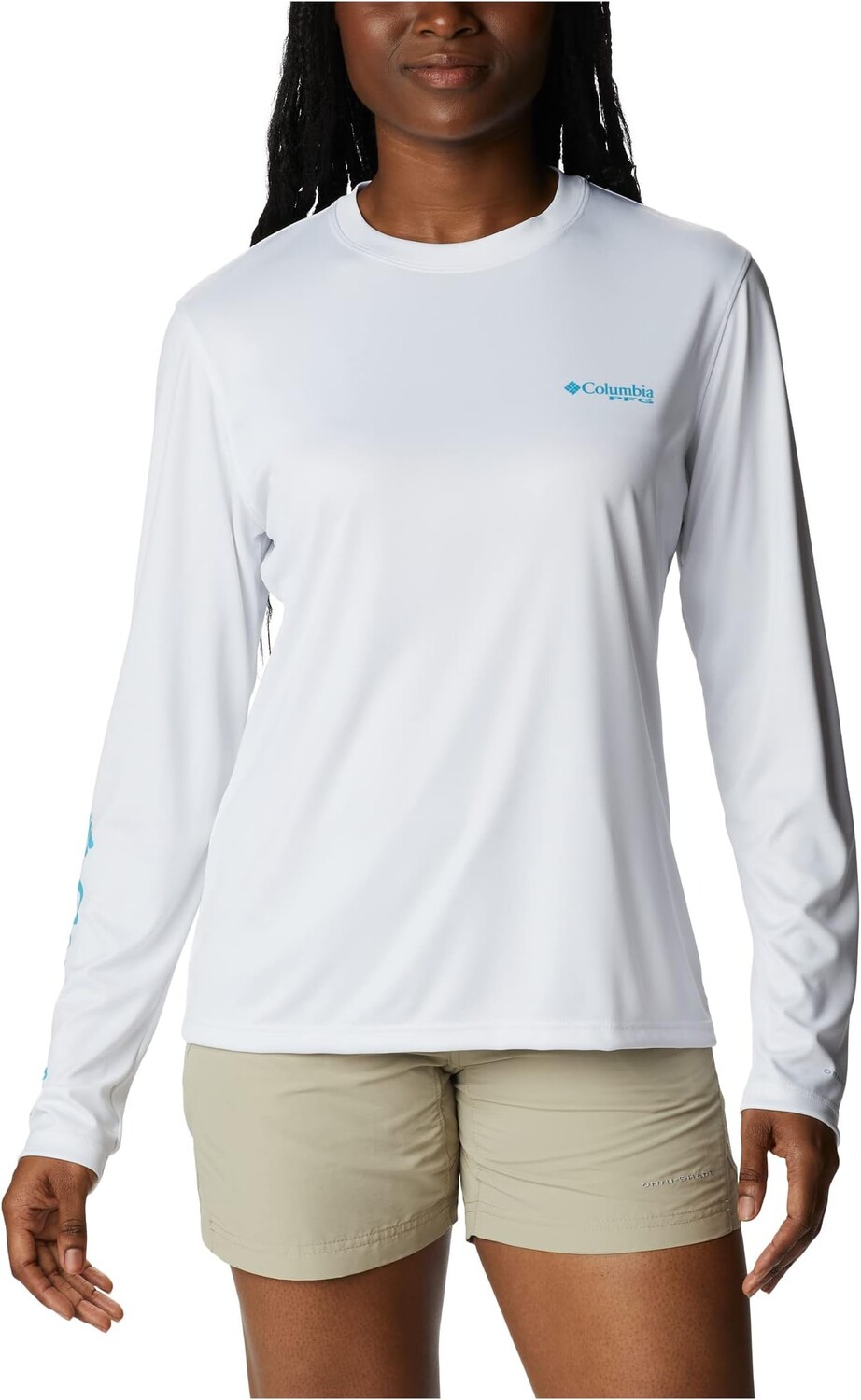 

Tidal Tee PFG Palapa Palms с длинным рукавом Columbia, цвет White/Palapa Palms