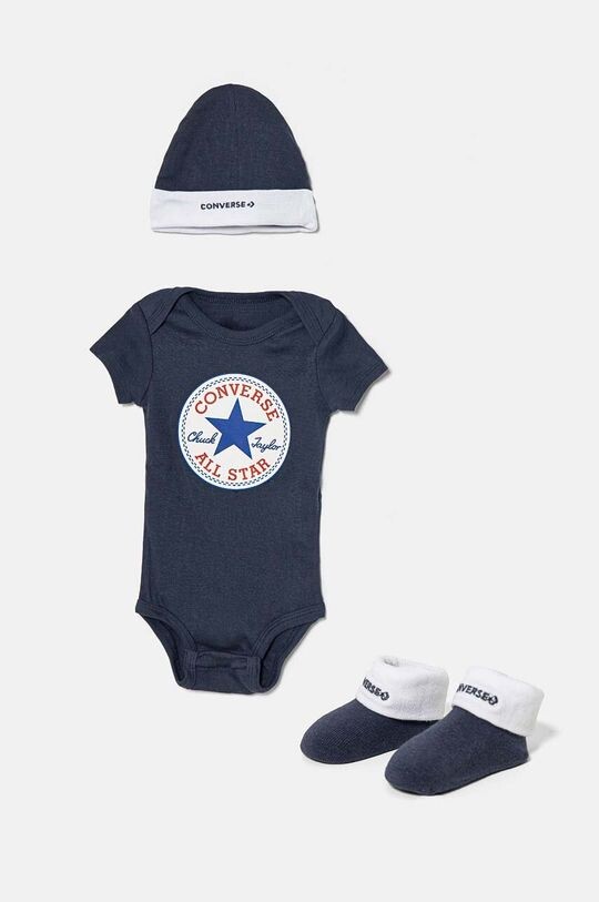 

Хлопковое детское боди Converse, синий