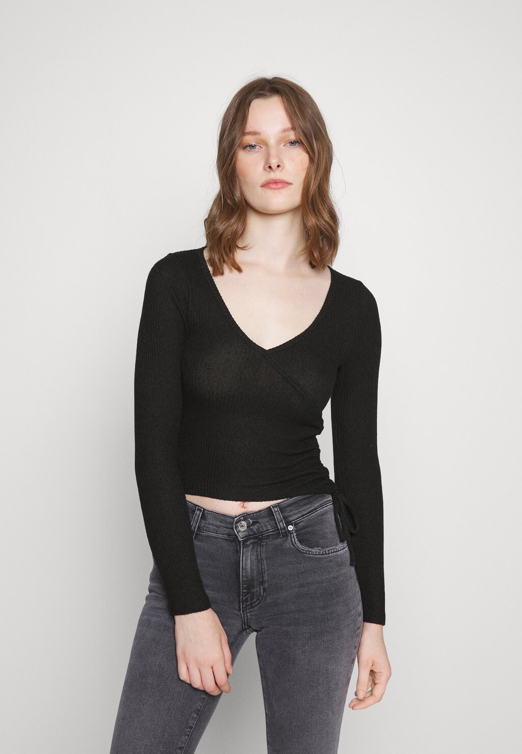 

Рубашка с длинным рукавом Hollister Co., черный