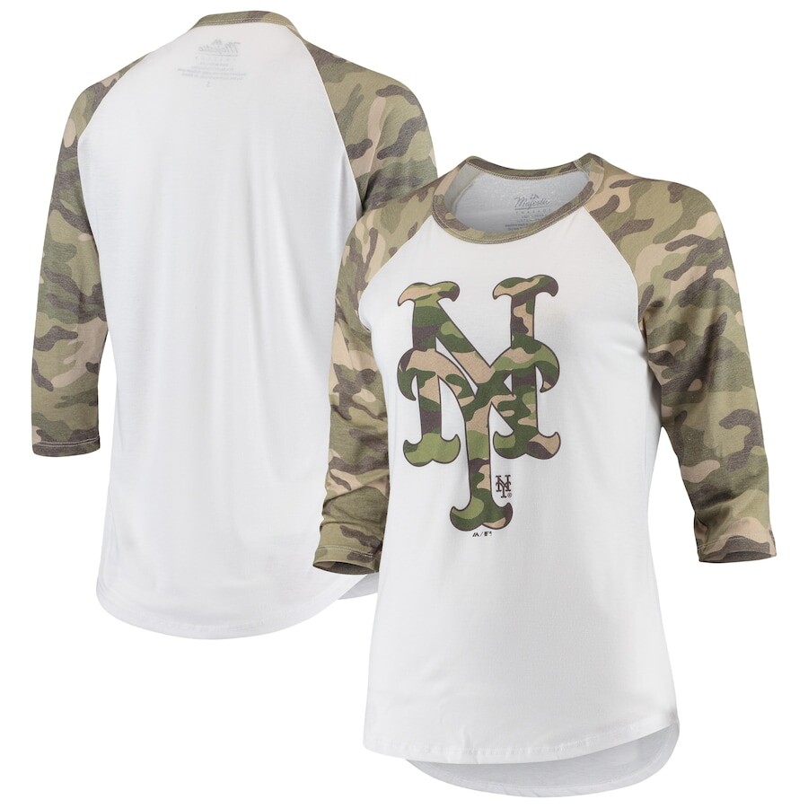 

Футболка с длинным рукавом Majestic Threads New York Mets, белый