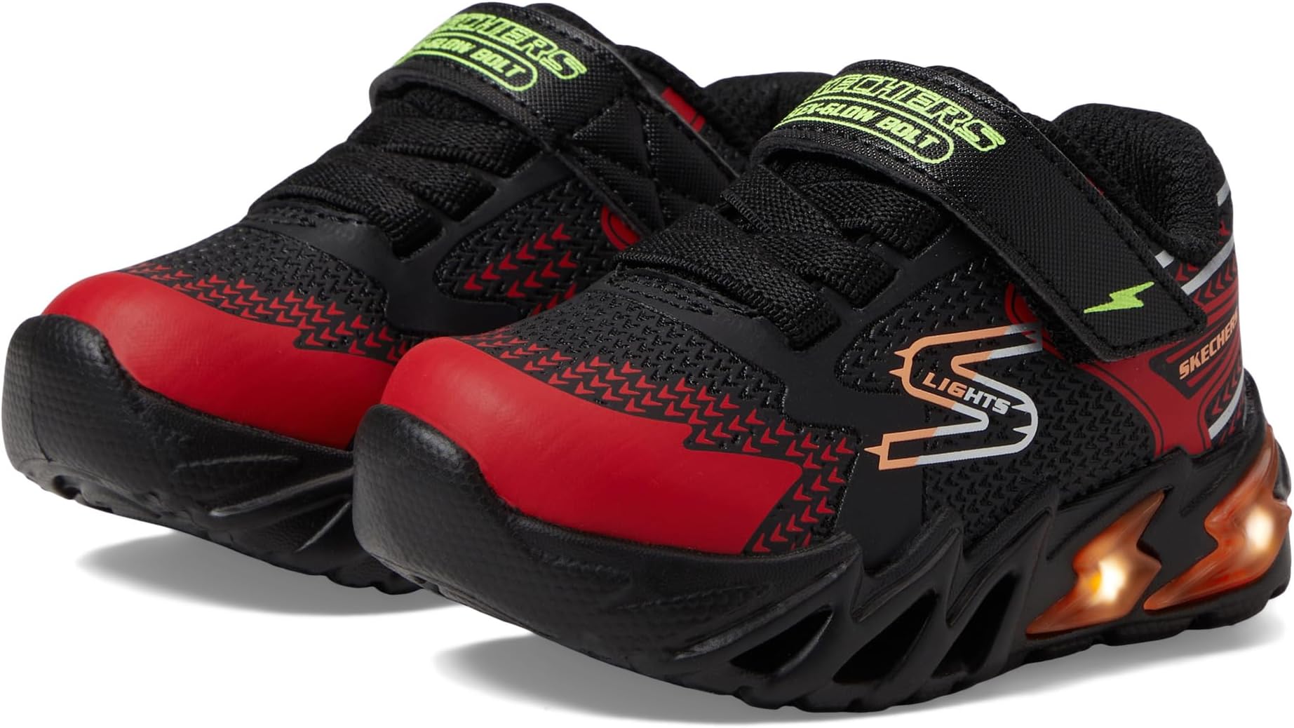 Кроссовки Flex Glow Bolt 400138N SKECHERS KIDS, цвет Black/Red кроссовки skechers sport track red black