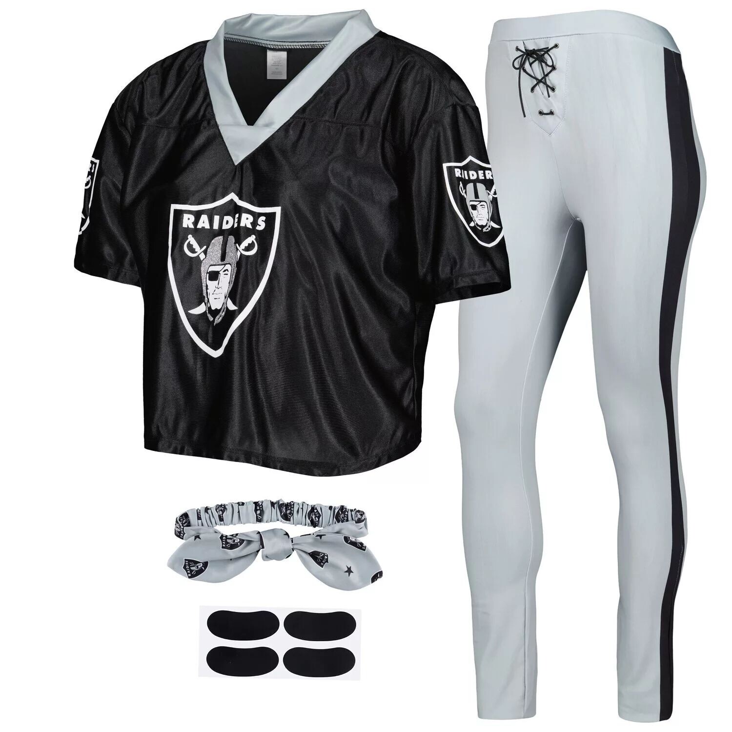 

Женский черный костюм для сна Las Vegas Raiders Game Day