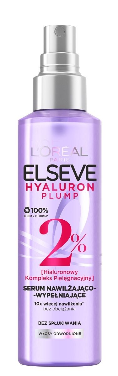 Elseve Hyaluron Plump сыворотка для волос, 150 ml l oréal paris elseve hyaluron plump увлажняющий шампунь для волос 400 мл