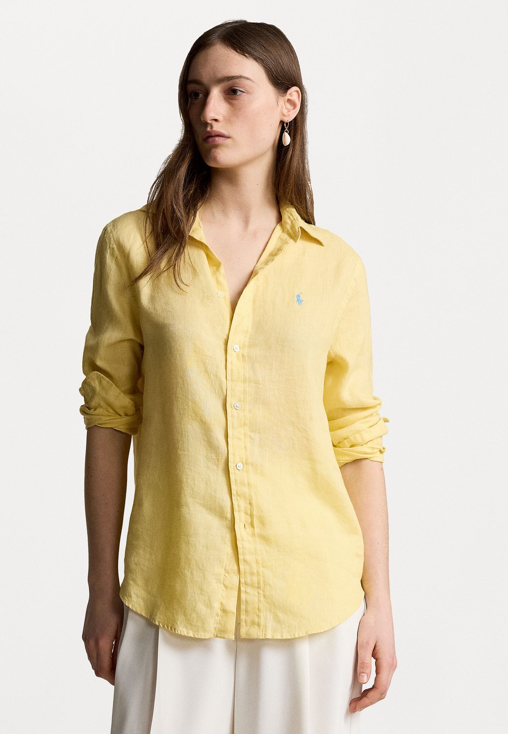 Блуза на пуговицах LONG SLEEVE BUTTON FRONT Ralph Lauren, желтый