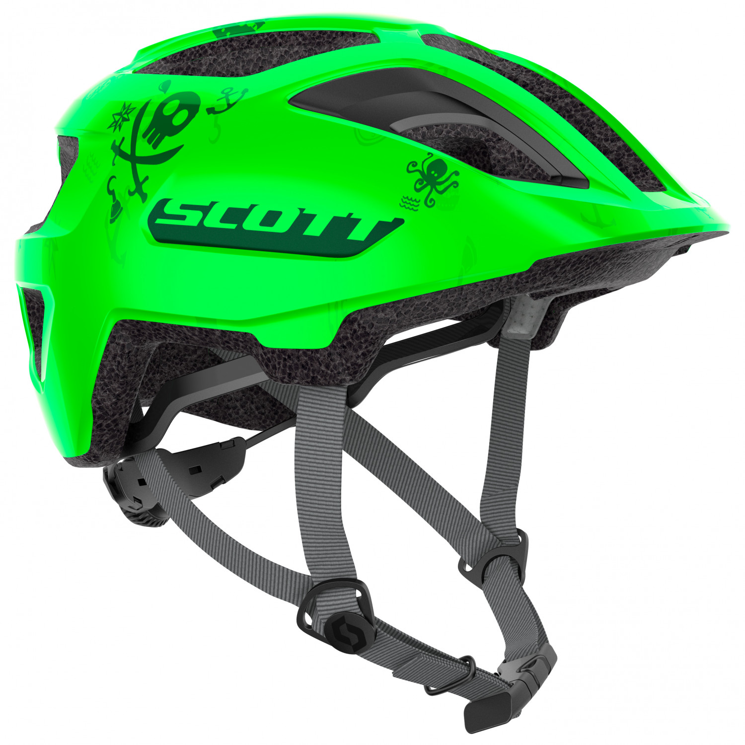 Велосипедный шлем Scott Kid's Helmet Spunto (CE) Junior, цвет Fluo Green шлем scott spunto kid ce atlantic blue