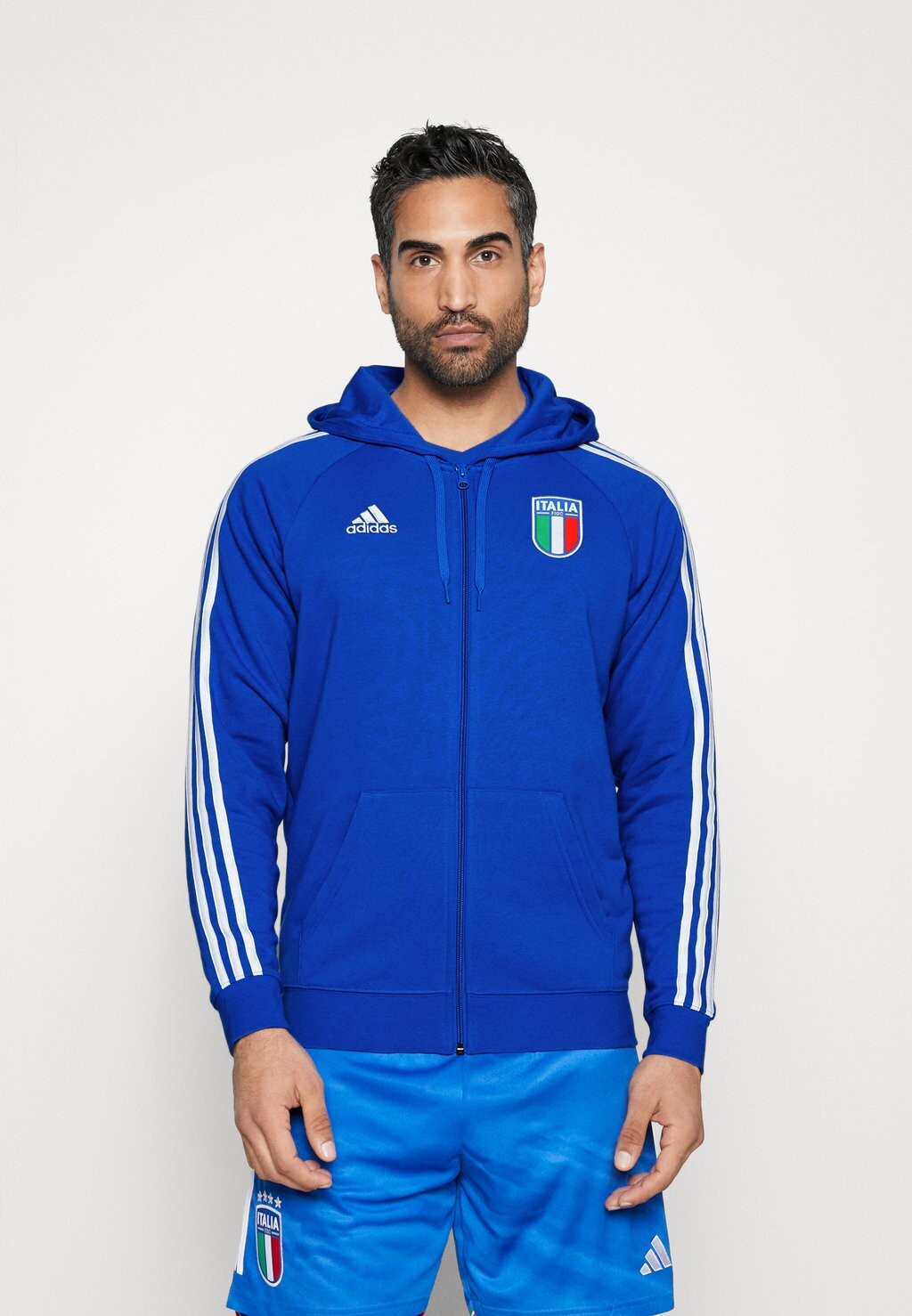 

Толстовка на молнии Adidas, синий