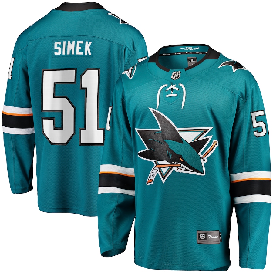 

Джерси Fanatics Branded San Jose Sharks, бирюзовый