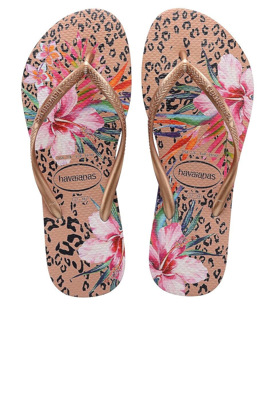 

Шлепанцы Havaianas Slim Animal Florals, цвет Crocus Rose
