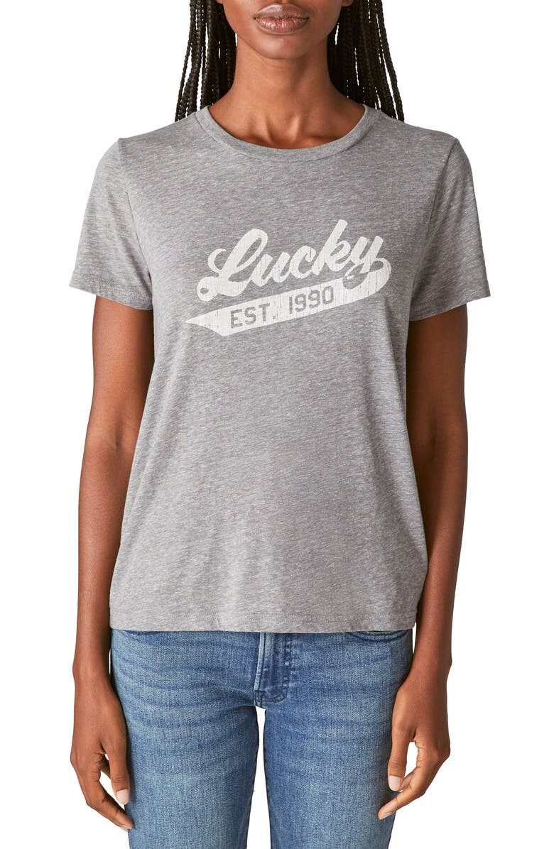 

Футболка Lucky Script с графическим принтом LUCKY BRAND