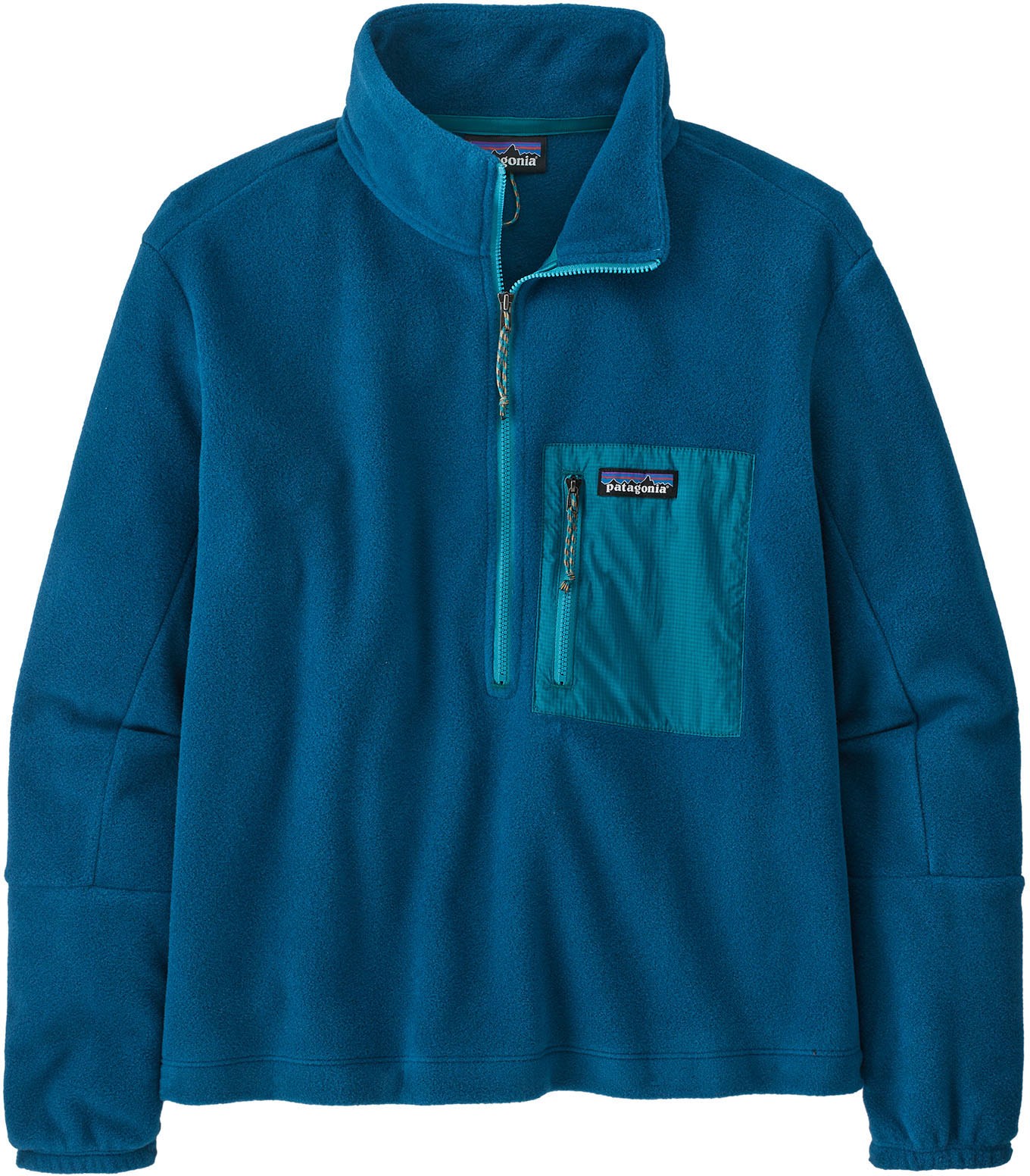 Флисовый пуловер Microdini с полумолнией - женский Patagonia, синий мужской флисовый пуловер micro d patagonia серый