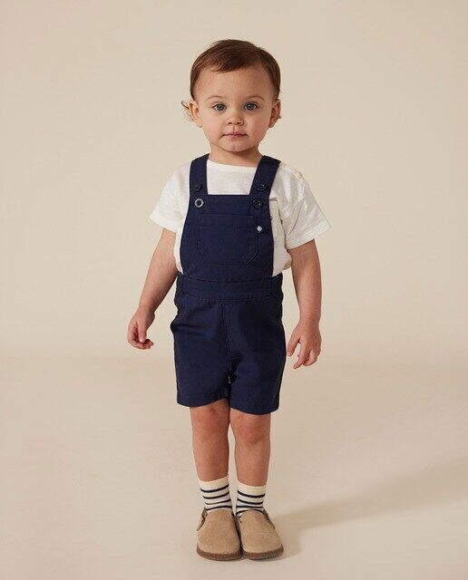 

Хлопковая пижама с морскими китами Petit Bateau, синий