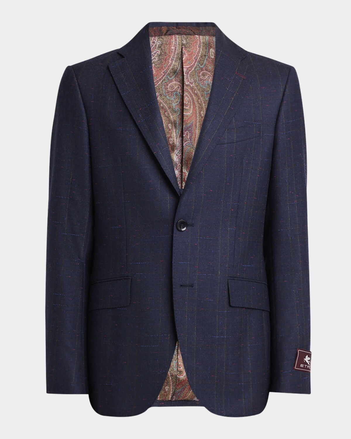 

Мужское спортивное пальто в разноцветную клетку Etro, цвет Multicolour On Blue