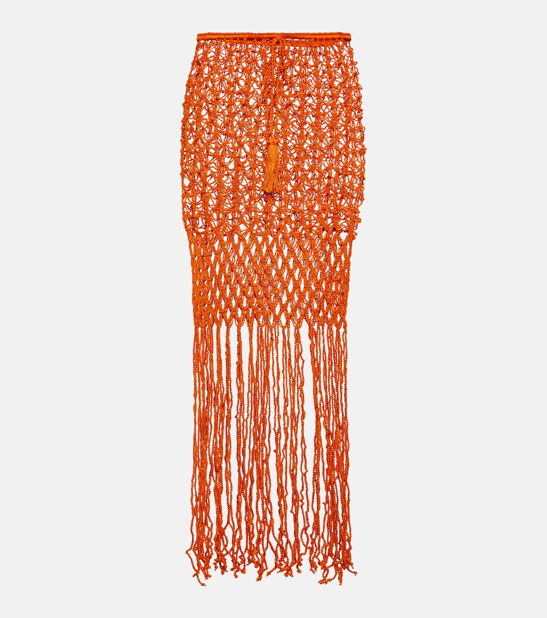 цена Хлопковая юбка крючком ANNA KOSTUROVA, оранжевый