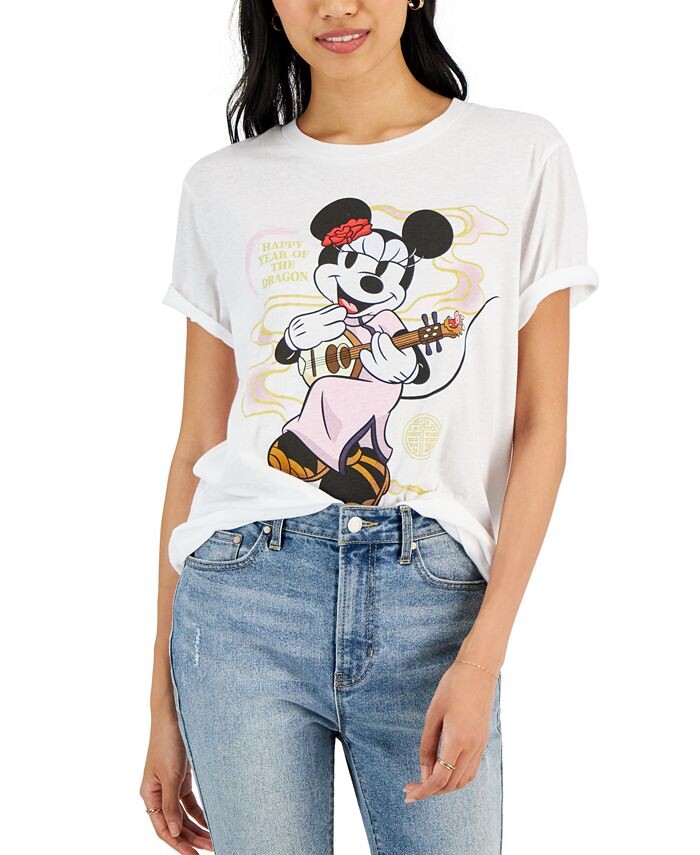 

Футболка с короткими рукавами и рисунком Минни Маус Лунный год Disney, белый
