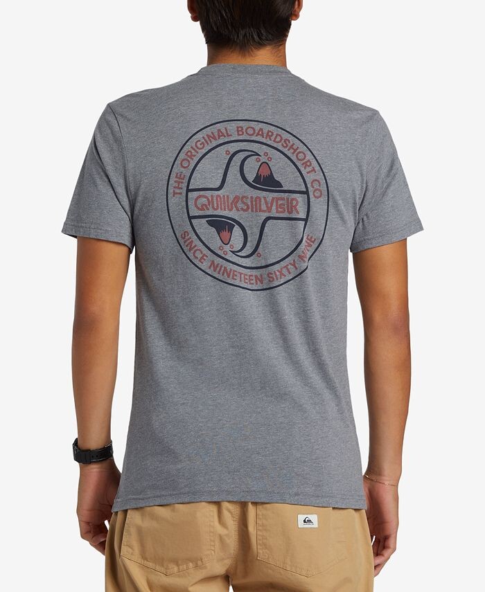

Мужская футболка классического кроя с круглой спинкой Mod Quiksilver, серый