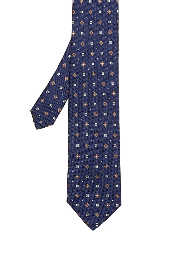 Темно-синий шелковый галстук в горошек Beymen