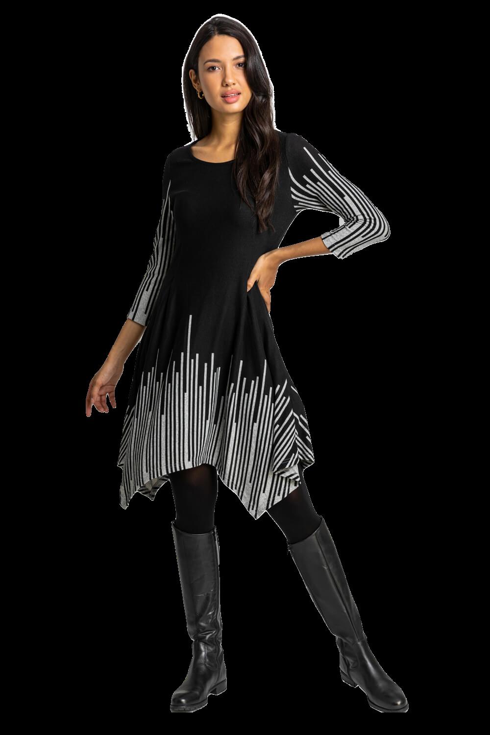 Свободное платье с полосками и бордюром Roman, черный nostrasantissima платье длиной 3 4