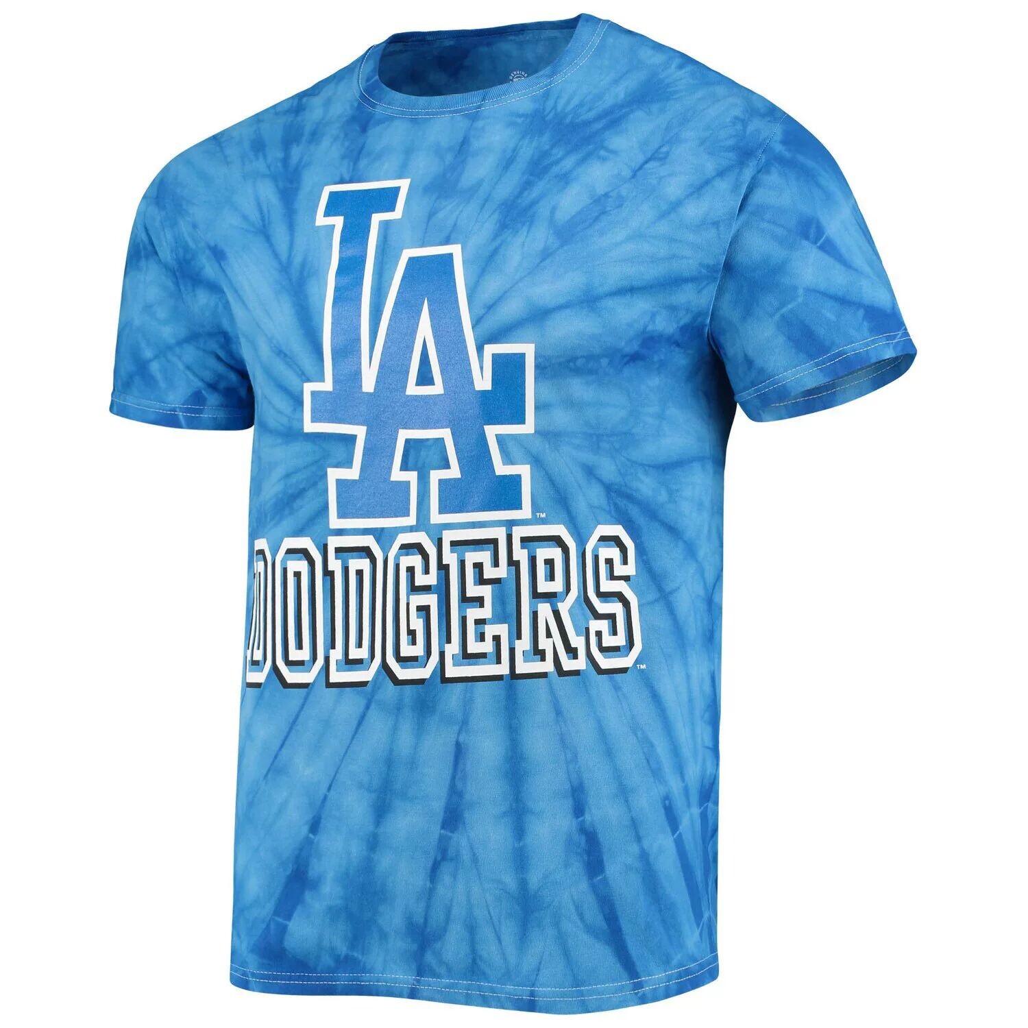 

Мужская футболка Stitches Royal Los Angeles Dodgers Spider Tie Dye