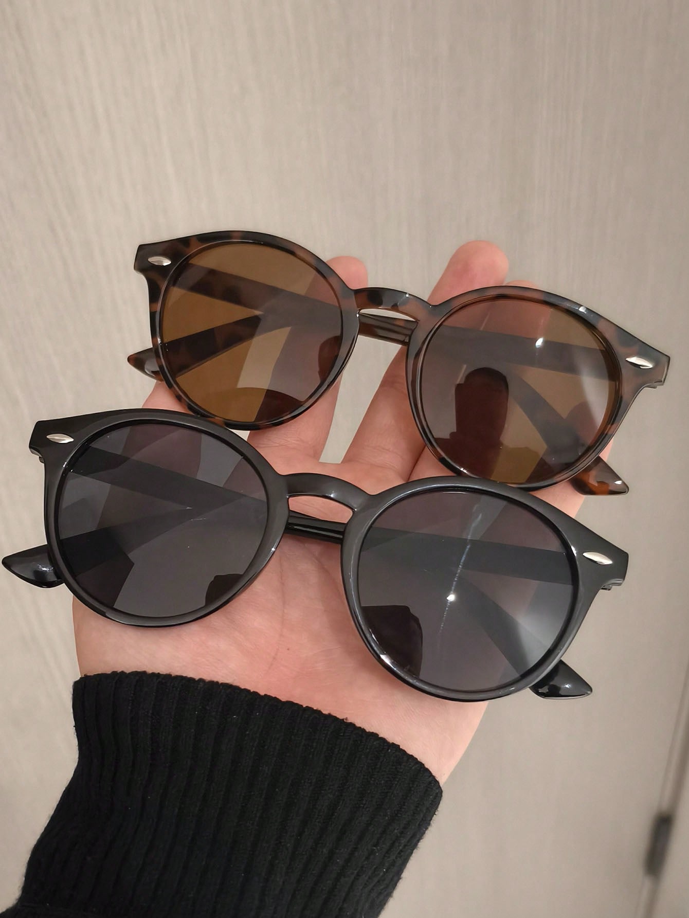 Унисекс повседневные круглые солнцезащитные очки в стиле ретро с градиентным цветом