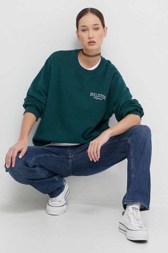 

Компания Холлистер толстовка с капюшоном Hollister Co., зеленый