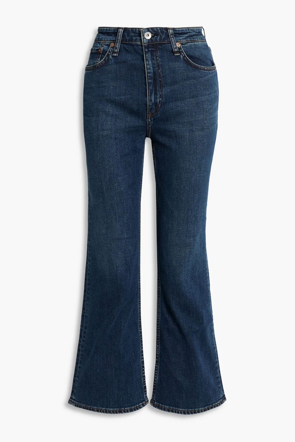 

Расклешенные джинсы Casey с высокой посадкой Rag & Bone, темный деним