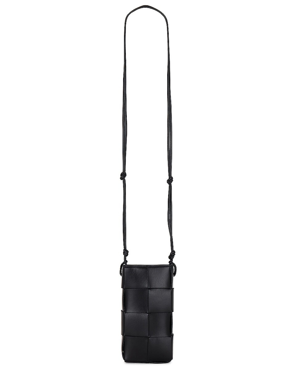 

Сумка Bottega Veneta Phone Pouch, цвет Black & Gold