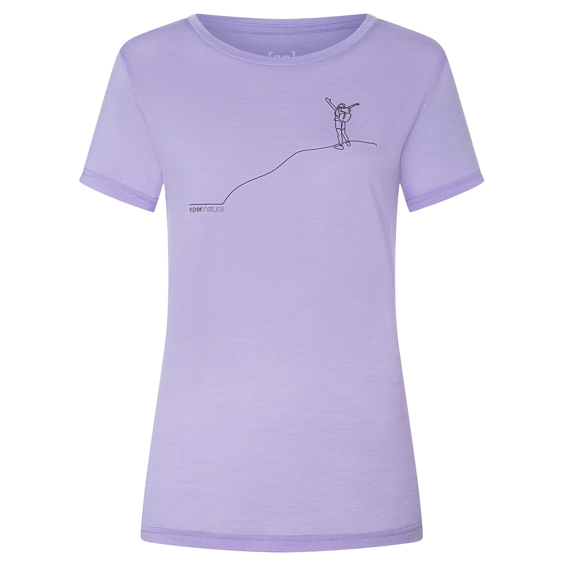 

Рубашка из мериноса Super Natural Women's Gipfelglück Tee, цвет Lavender/Stone Grey