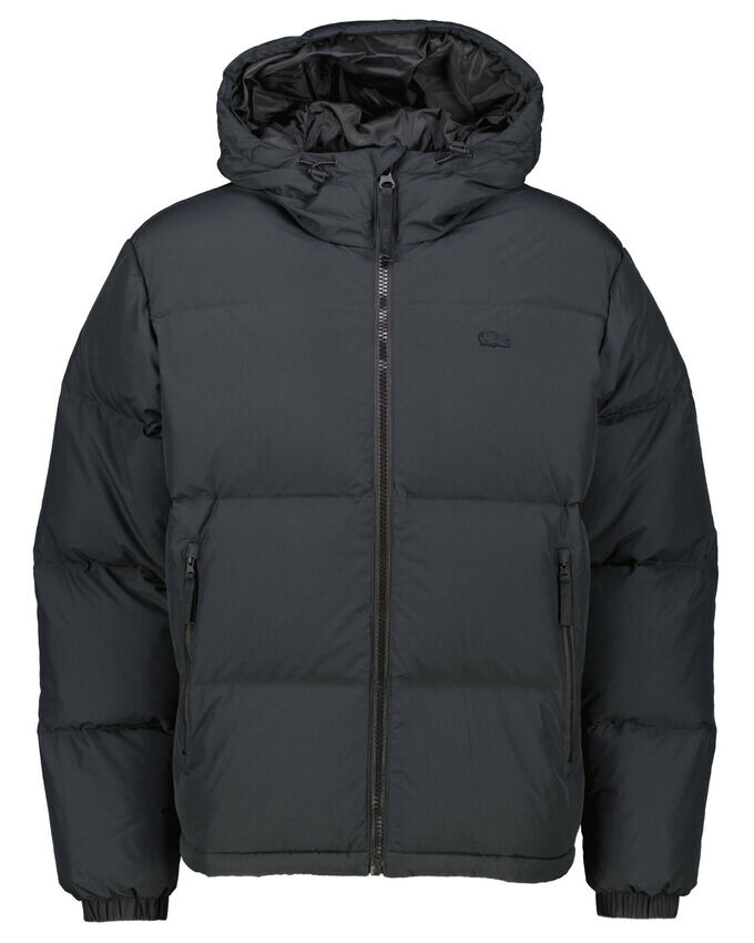 

Пуховик с капюшоном Lacoste, черный