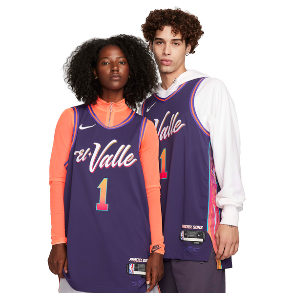 2021 new mens american basketball phoenix devin booker jersey Майка Nike Dri-FIT ADV NBA Authentic Jersey 2023/24 City Edition 'Phoenix Suns Devin Booker', фиолетовый