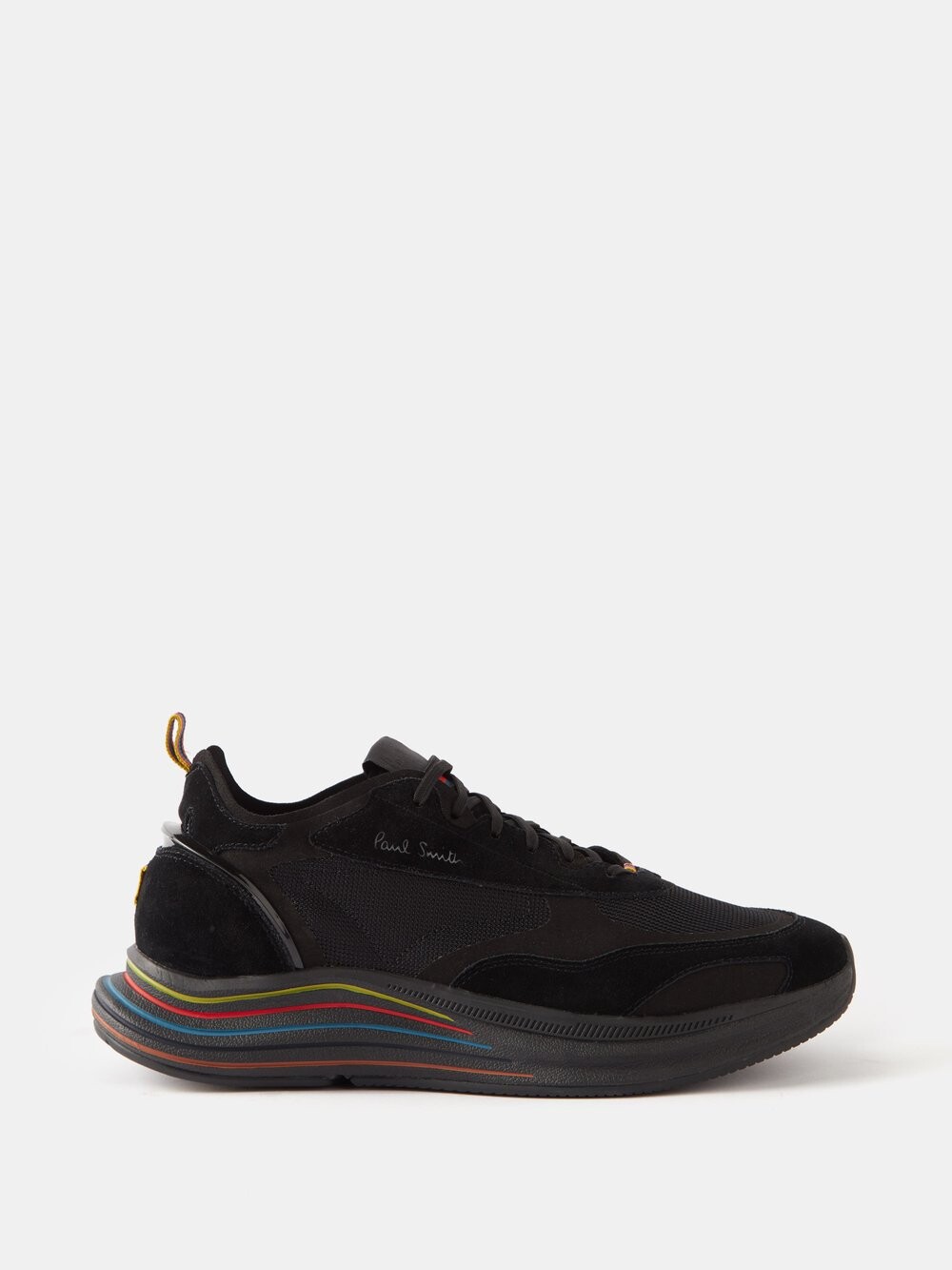

Кроссовки nagase из замши и сетки Paul Smith, черный