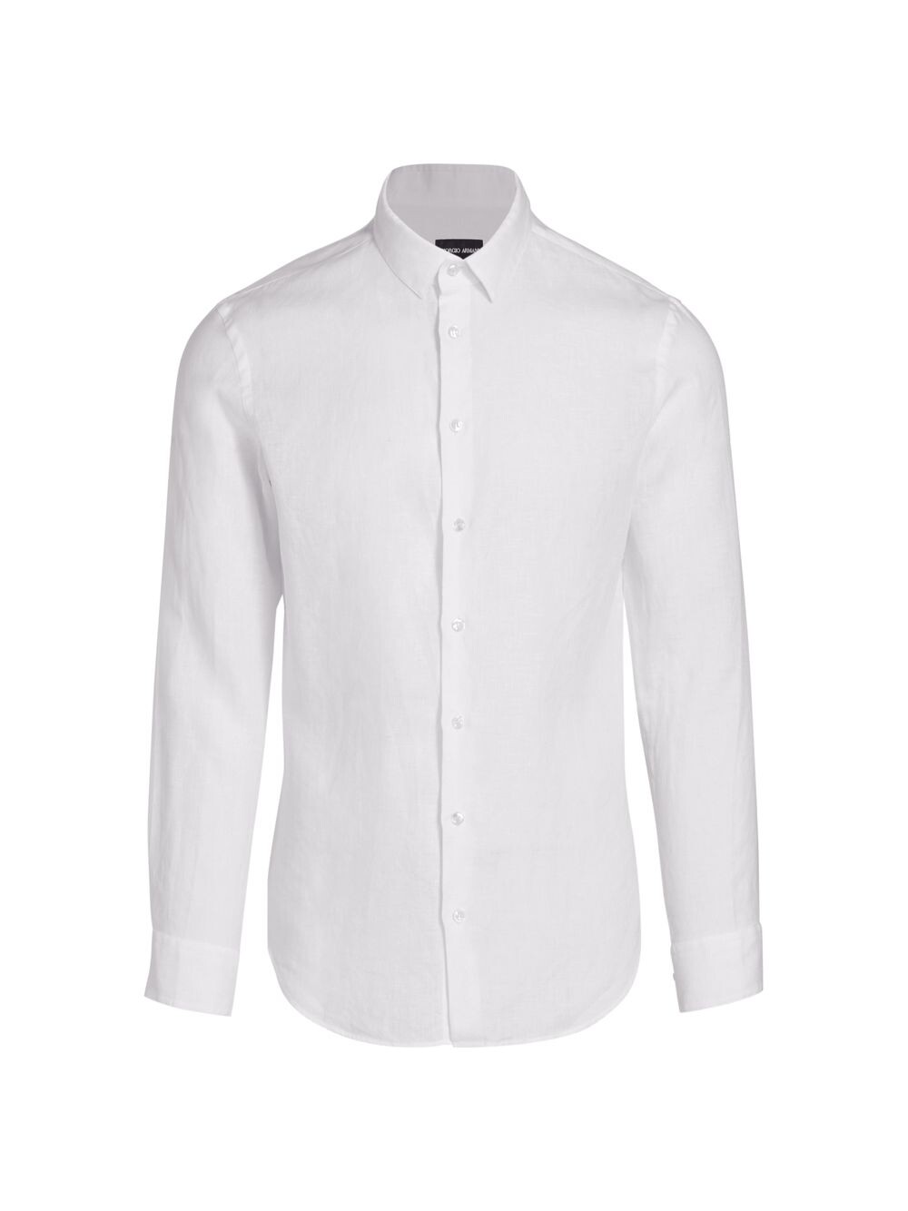 

Льняная рубашка с длинными рукавами Giorgio Armani, белый