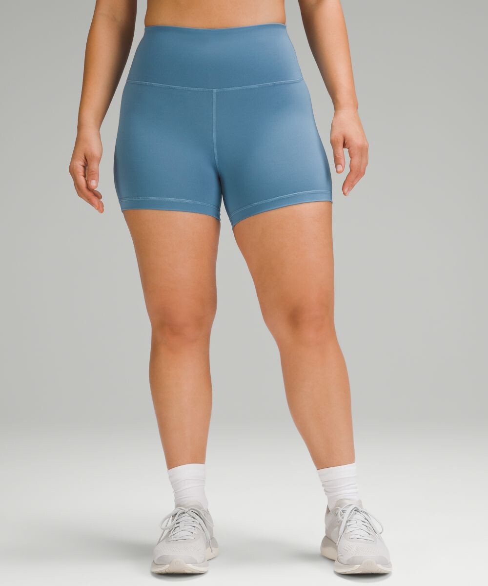 

Шорты с высокой посадкой Wunder Train Contour Fit Lululemon, синий