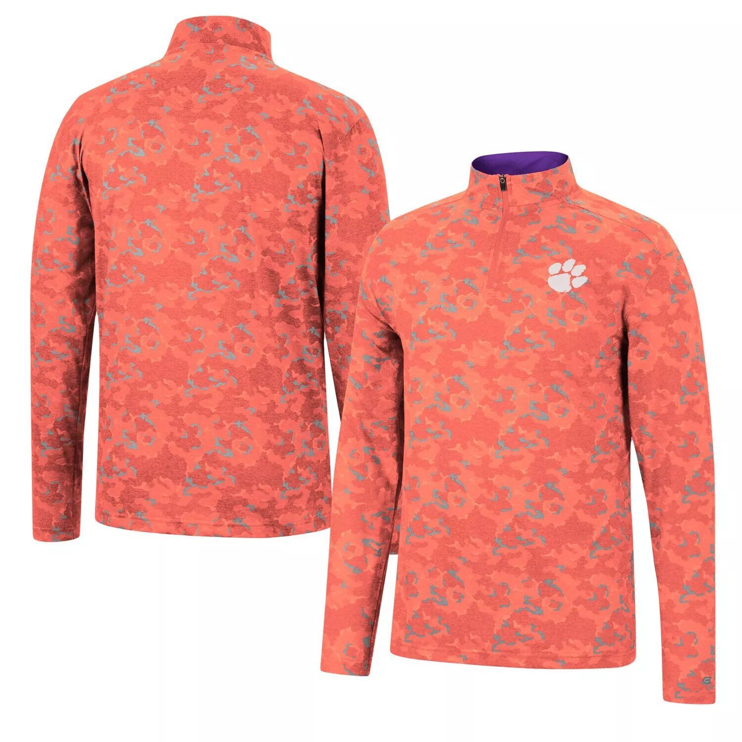 

Мужская оранжевая куртка с молнией четверти Clemson Tigers Tivo Colosseum, Оранжевый