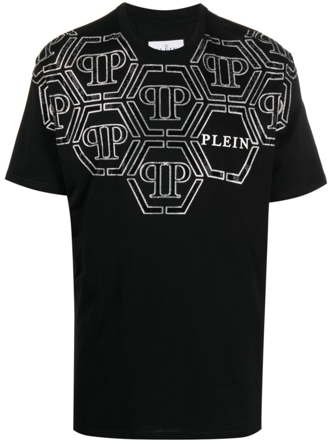 

Philipp Plein футболка SS Hexagon со стразами, черный