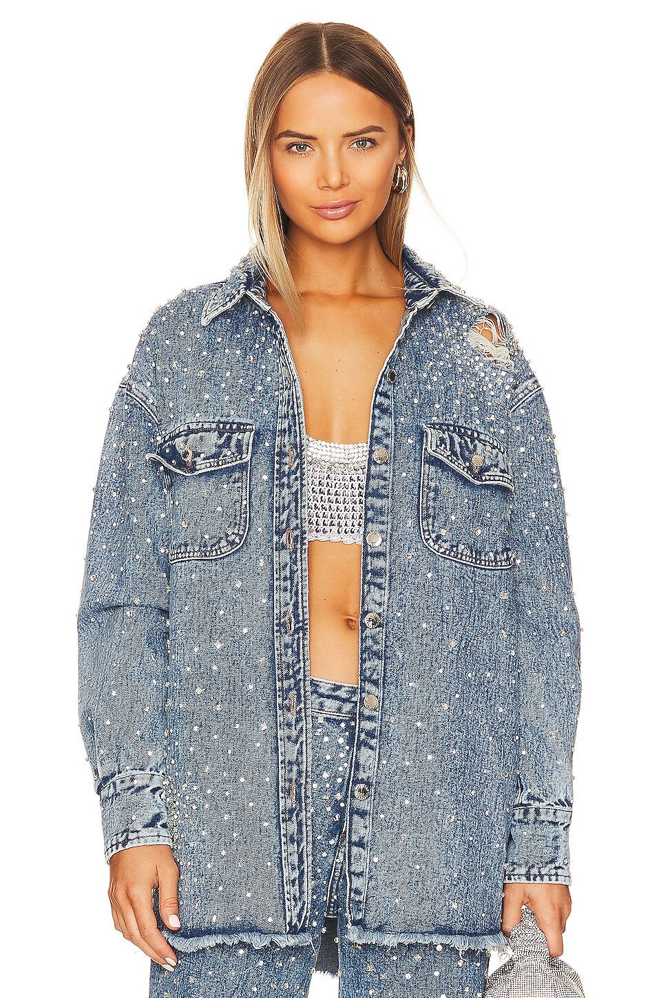 

Рубашка retrofete Doreen Denim, цвет Crystal Celeste