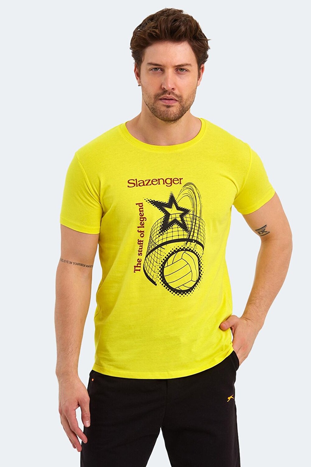 

KARNEN Мужская футболка Светло-желтая SLAZENGER, Желтый