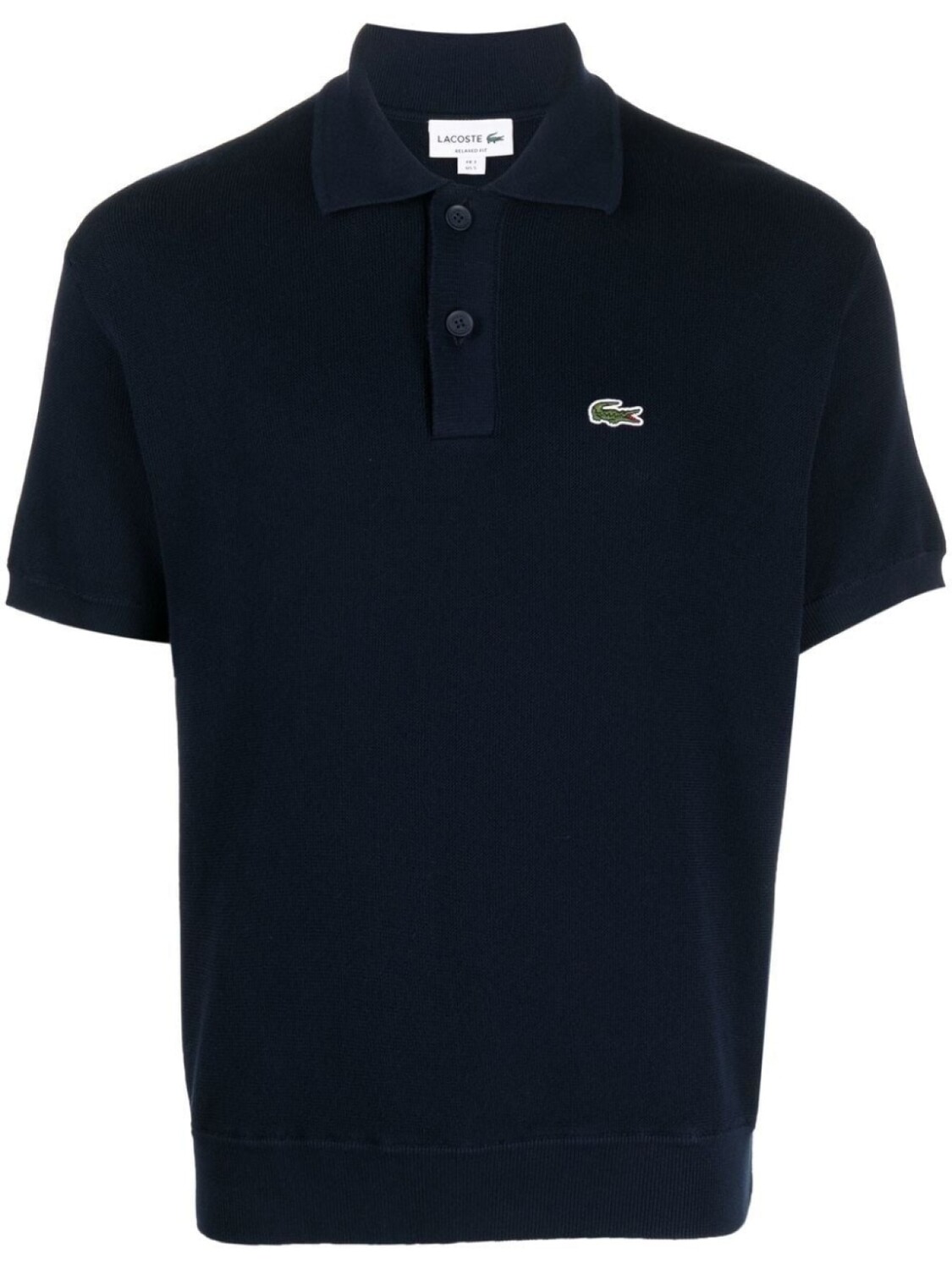 

Рубашка поло с вышитым логотипом Lacoste, синий