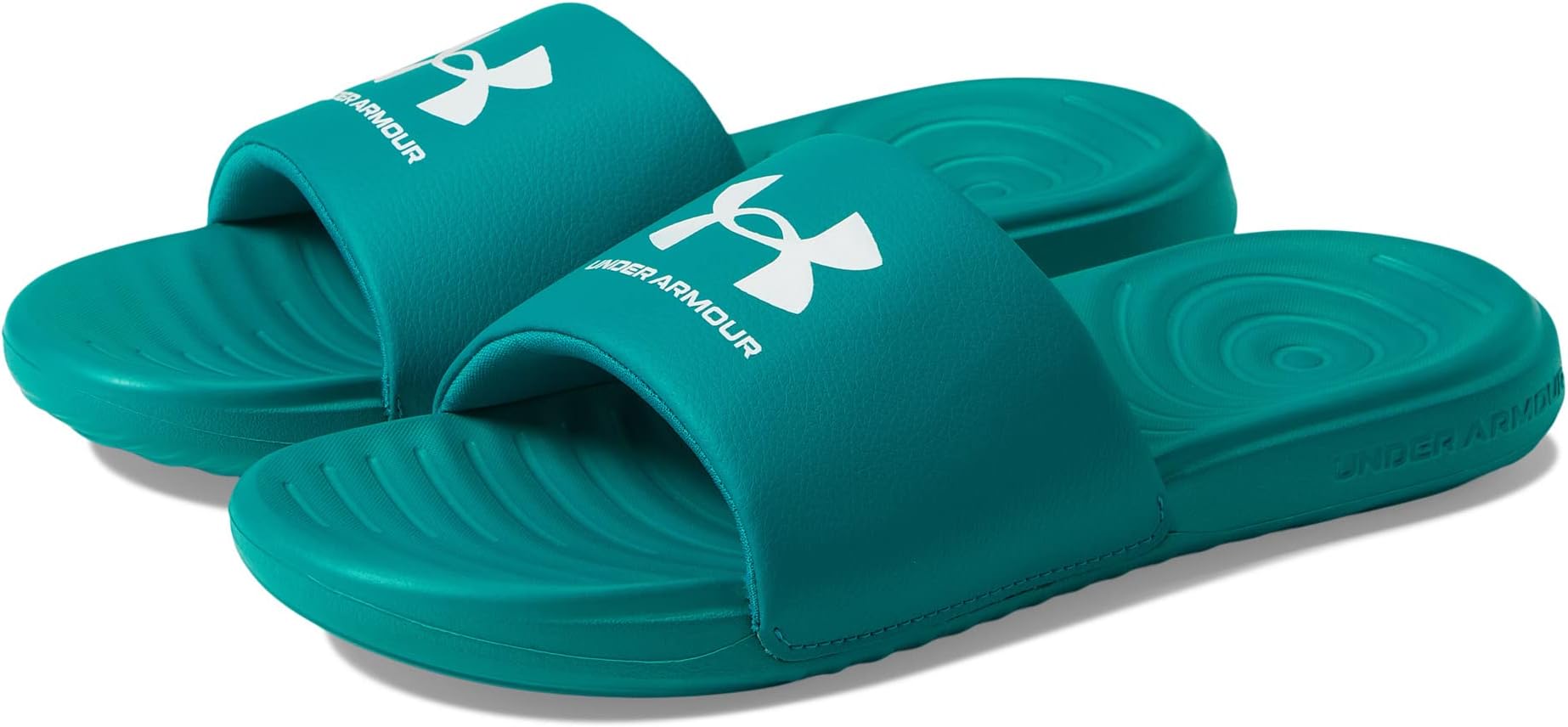 

Шлепанцы Ansa Fix Slides Under Armour, цвет Coastal Teal/Coastal Teal/White