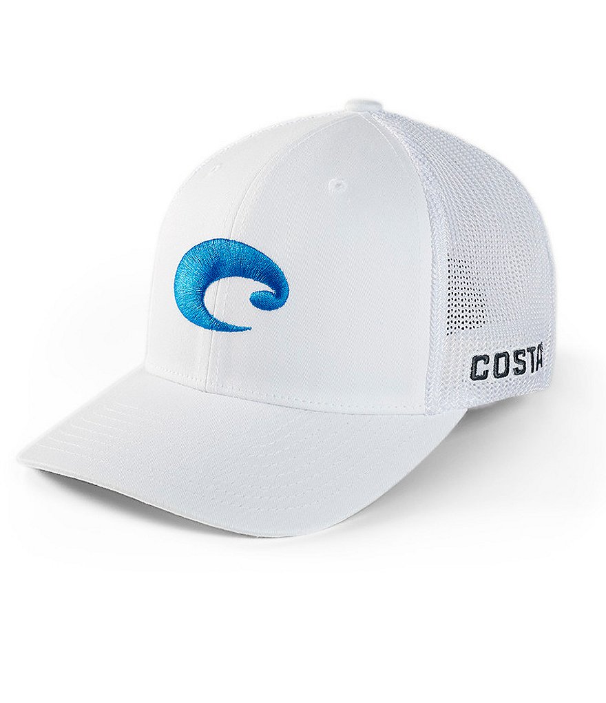 цена Кепка дальнобойщика с логотипом Costa Flex Fit, белый