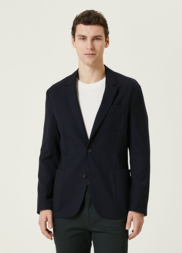 

Синяя шерстяная куртка Paul Smith, Синий