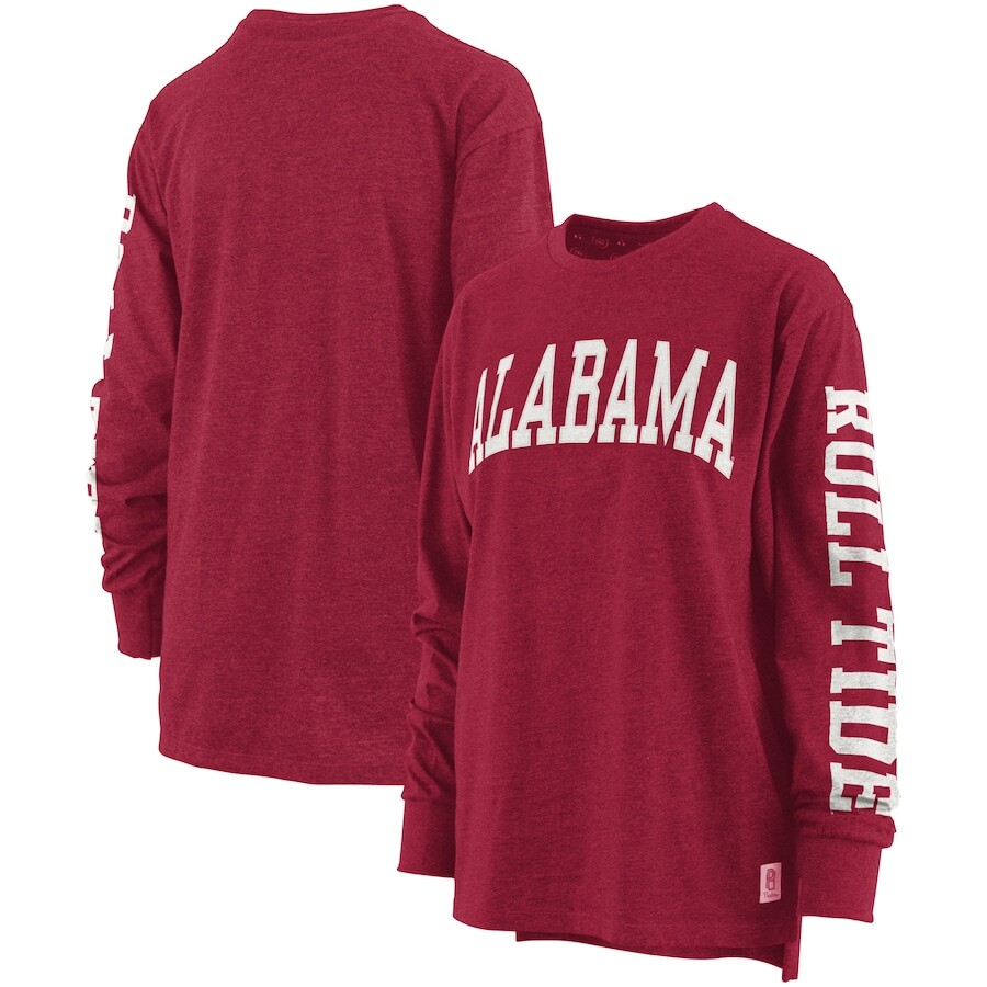 

Футболка с длинным рукавом Pressbox Alabama Crimson Tide, малиновый