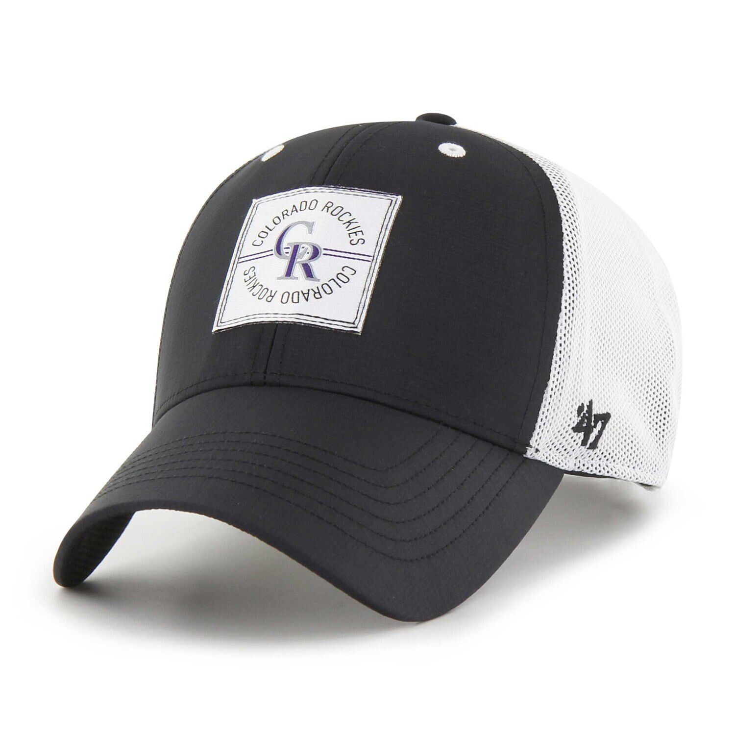 

Черная мужская регулируемая кепка Colorado Rockies Disburse MVP Trucker '47